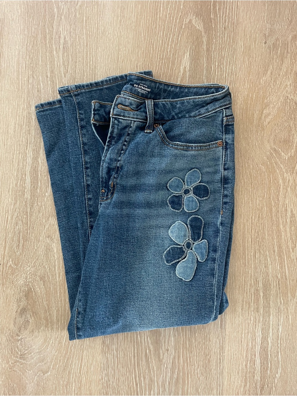 Old Navy OG Straight Jeans - Medium Blue Denim